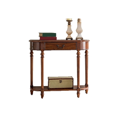 Mid-Century Modern Massivholztisch, 35,43" H Konsolen-Akzenttisch in Brone