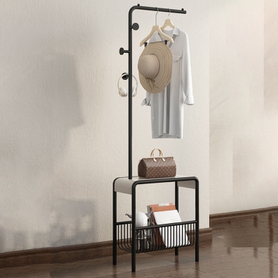 Appendiabiti in stile moderno, tinta unita, design con ganci da terra, appendiabiti metallico