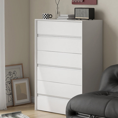 Cassettiera moderna in legno con cassetti a chiusura rallentata per camera da letto