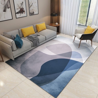 Tappeto nordico Tappeto beige in poliestere antimacchia per camera da letto