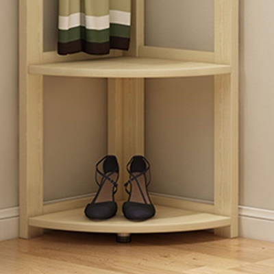 Moderner Kleiderb&uuml;gel aus Kiefernholz mit Haken, Aufbewahrungsregalen, Garderobe im Wohnzimmer