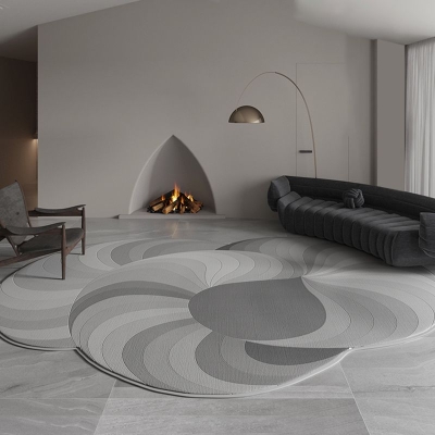 Novit&agrave; tappeto tribale con diamanti Tappeto in poliestere beige resistente alle macchie per soggiorno