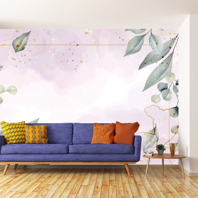 Illustrazione ambientale Carta da parati Decorazione vegetale Decorazione murale per interni