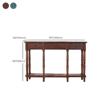 Tavolo consolle per divano in legno moderno rettangolare Mid-Century per ingresso