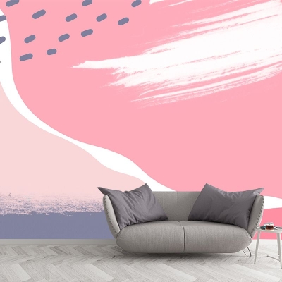 Carta da parati moderna con illustrazione, arte astratta, decorazione murale ecologica per camera da letto