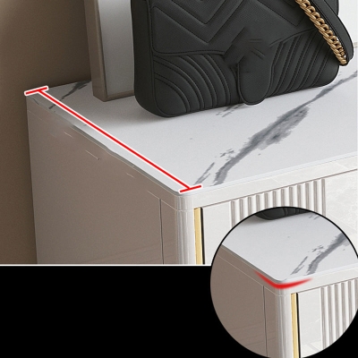 16" breite horizontale Doppelkommode f&uuml;r Schlafzimmer mit Schieferplatte und Schubladen