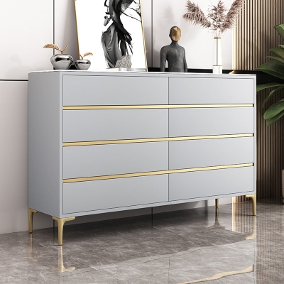 Glam Stone Aufbewahrungstruhe f&uuml;r Schlafzimmer, horizontale Kommode mit Schubladen