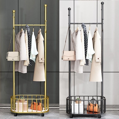 Zeitgen&ouml;ssischer Flurst&auml;nder mit Metallhaken, Regal inklusive freistehender Garderobe