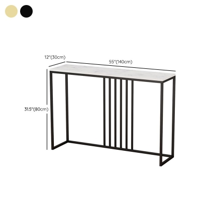 Consolle da ingresso da 11,81" W Tavolo moderno con accenti in marmo con 1 ripiano