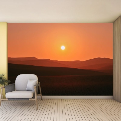 Carta da parati fotografica in stile moderno Carta da parati Carta da parati con paesaggio al tramonto Carta da parati per camera da letto
