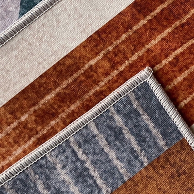 Tappeto circolare arancione scuro Tappeto lavabile in poliestere magnifico per la decorazione domestica