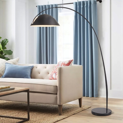 Lampada da terra minimalista orientabile a 1 luce. Illuminazione da terra lineare in bianco/nero