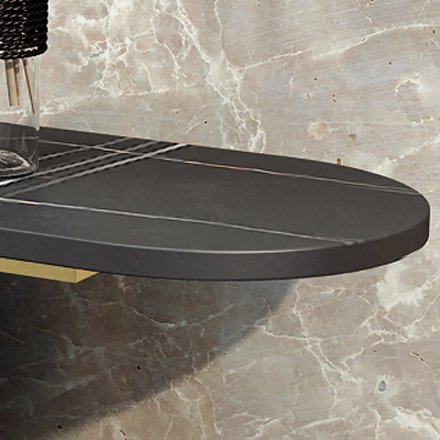 Tavolino Glam Slate Half Moon resistente alle macchie e ai graffi