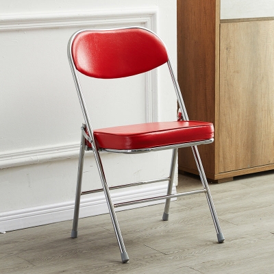Sedie da pranzo pieghevoli senza braccioli in metallo con schienale aperto in stile moderno (set da 4/8)