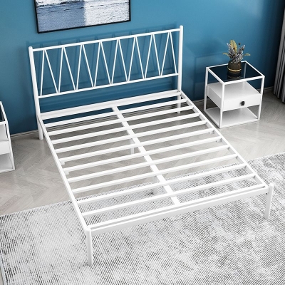 Letto con struttura aperta in metallo Materasso minimalista incluso Letto standard
