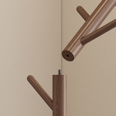 Zeitgen&ouml;ssischer Flurst&auml;nder aus Holz mit Haken, Regal inklusive freistehender Garderobe