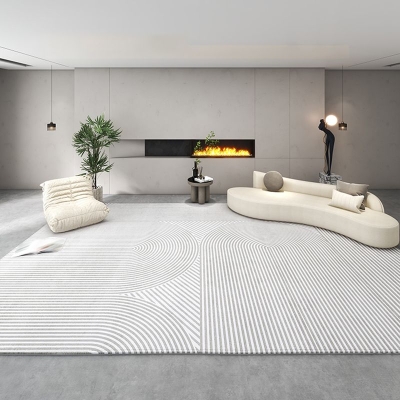 Tappeto moderno tribale con diamanti Tappeto beige resistente alle macchie in poliestere per soggiorno