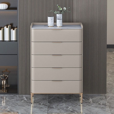 Glam Vertikale Aufbewahrungstruhe aus Stein f&uuml;r Schlafzimmer, 40,6 cm breit, mit Metallbeinen