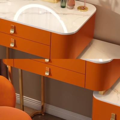 Tavolo da toeletta contemporaneo in pietra per camera da letto, tavolo da trucco per trucco con cassetto