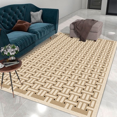 Tappeto da salotto casual Tappeto da zona trendy in poliestere Tappeto da interno con supporto antiscivolo
