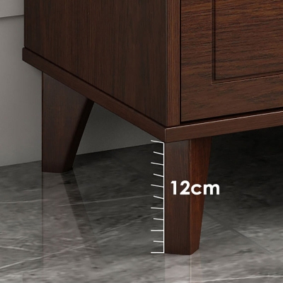 Klassische Kommode aus glamour&ouml;sem Holz, braune Kommode mit Schublade f&uuml;r Schlafzimmer