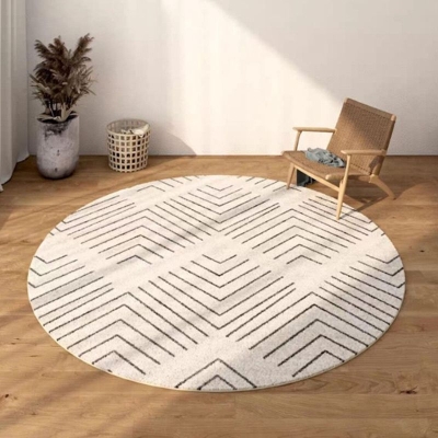 Tappeto casual bianco Tappeto a fiori in poliestere Tappeto lavabile per soggiorno