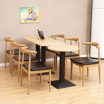 Sedie da pranzo e in stile senza braccioli in metallo con schienale aperto per sala da pranzo