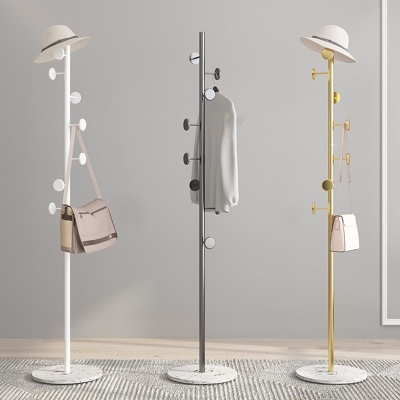 Moderner Kleiderb&uuml;gel mit Metallrahmen, freistehend, mit Haken f&uuml;r den Flur