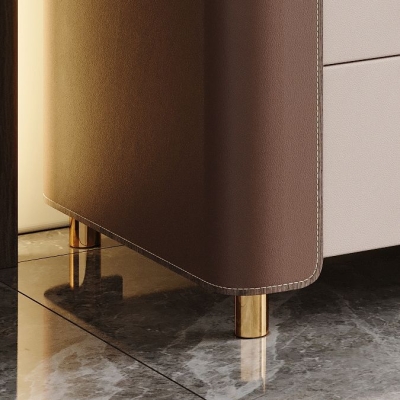 Zeitgen&ouml;ssische Glam-Aufbewahrungstruhe aus Stein, Kommode f&uuml;r Schlafzimmer