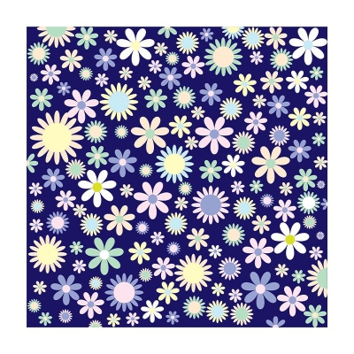Decorazione murale con illustrazione orizzontale di muffa con motivo floreale per soggiorno