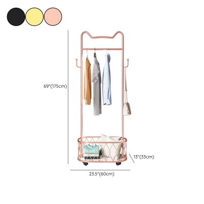 Glam Metallic-Kleiderb&uuml;gel, freistehender Garderobenst&auml;nder mit Scrollrad-Design f&uuml;r Schlafzimmer