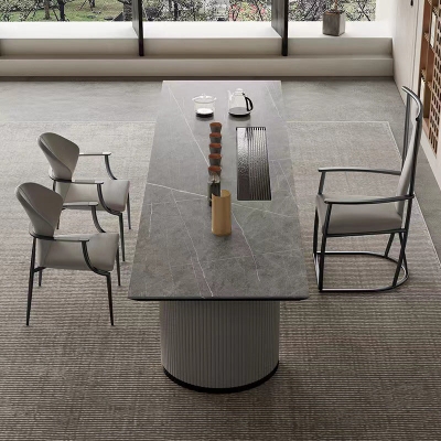 Sedie da pranzo in ecopelle Poltrona con bracciolo con schienale alto in stile nordico per sala da pranzo