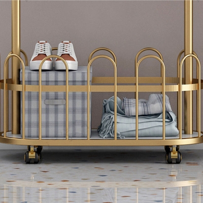 Appendiabiti Glam Metallico da Terra con Ganci Appendiabiti di Design per Camera da Letto