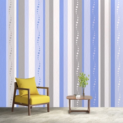 Carta da parati moderna con illustrazione, struttura ad acquerello, decorazione murale ecologica per camera da letto
