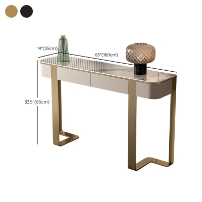 Glam Konsolen-Akzenttisch, Antik-Finish, Konsolen-Sofatisch mit Schublade