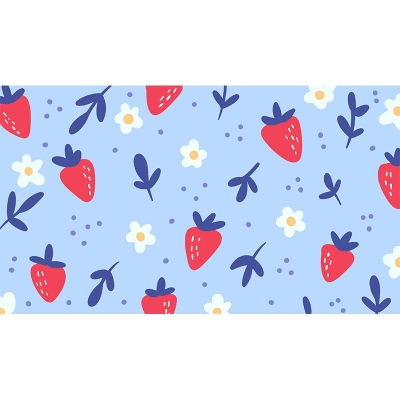 Illustrazione Carta da parati murale ecologica con frutta Decorazione murale per soggiorno