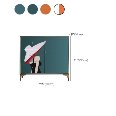 Horizontale Glam-Doppelkommode mit Soft-Close-Schubladen und Stauraum