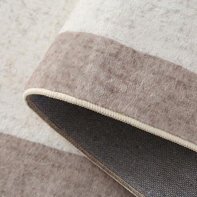 Tappeto beige casual Tappeto in poliestere colorato in grumi Tappeto resistente alle macchie per soggiorno