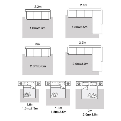 Tappeto beige moderno Tappeto colorato in pezzi Tappeto resistente alle macchie per la decorazione domestica