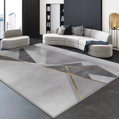 Tappeto moderno grigio Tappeto grafico in poliestere Tappeto con supporto antiscivolo per la decorazione domestica
