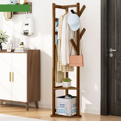 Appendiabiti da pavimento per la casa in stile moderno ad albero per ingresso in legno
