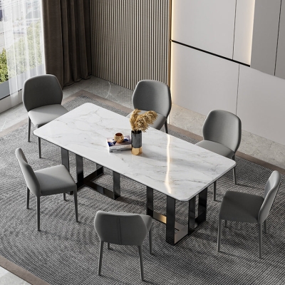 Sedia Parsons da cucina contemporanea con gambe in metallo