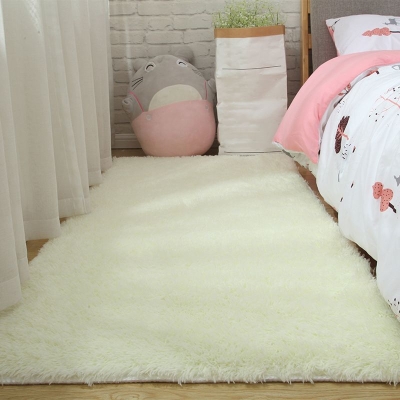 Tappeto a forma rettangolare Tappeto resistente alle macchie e lanugine in tinta unita per la decorazione domestica