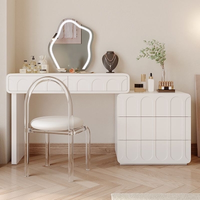 Specchio illuminato da trucco per trucco in legno Set da toeletta per camera da letto