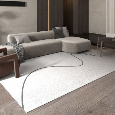 Tappeto moderno tribale con diamanti Tappeto beige resistente alle macchie in poliestere per camera da letto