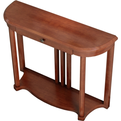 Mid-Century Modern Tisch aus gummiertem Holz mit Schublade, 31,5" hoch