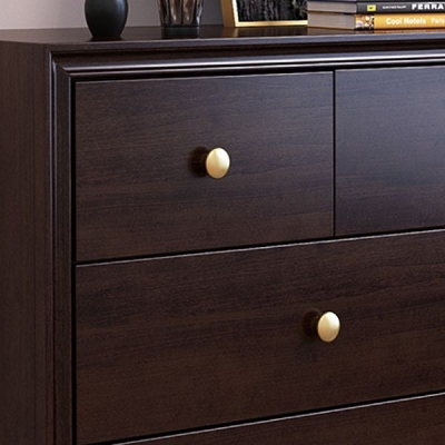 Moderne horizontale Doppelkommode aus massivem Holz mit Stauraum f&uuml;r das Schlafzimmer