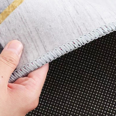 Tappeto moderno beige Tappeto in poliestere dalla linea irregolare Tappeto lavabile per salotto