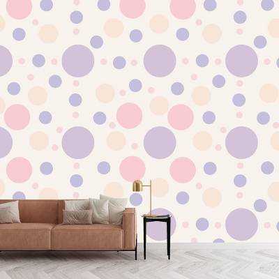 Carta da parati in stile moderno Carta da parati a pois Illustrazione Carta da parati per camera da letto