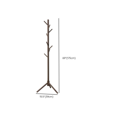 Zeitgen&ouml;ssischer Flurbaum mit Holzrahmen, freistehend, mit Haken f&uuml;r den Eingangsbereich